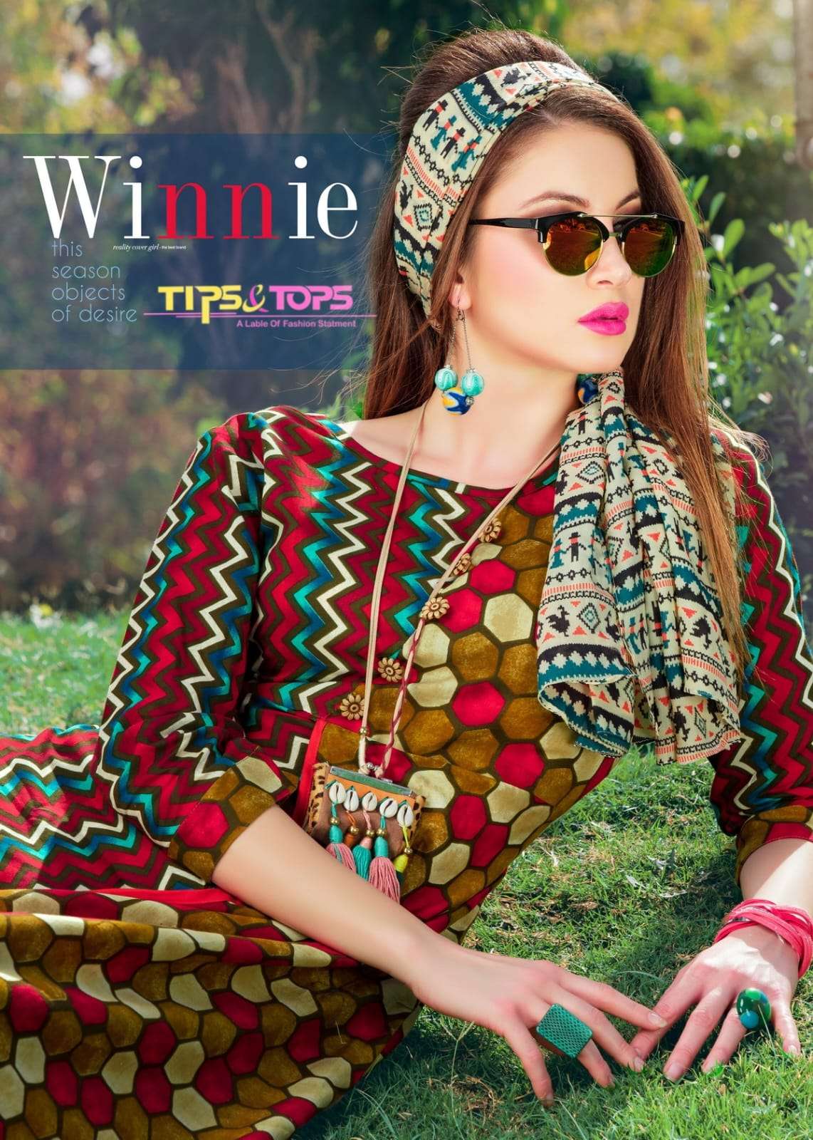 WINNIE COTTON PRINT 60*60 FANCY STYLISH KURTI BY TIPS AND TOP WHOLESALER AND DEALER. 