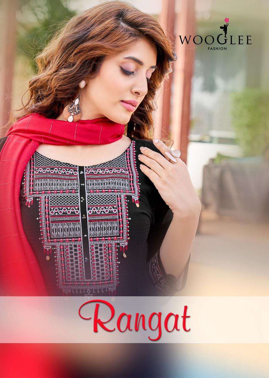  RANGAT TOP WITH PANT AND DUPATTA VISCISE WEAVING HAND WORK BY WOOGLEE WHOLSELAR AND DELAR