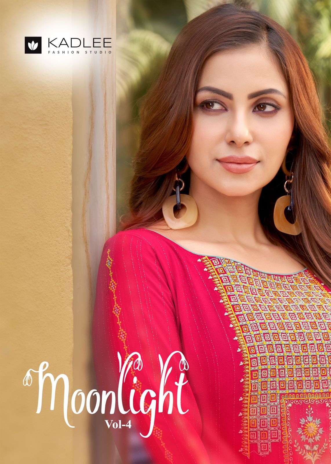 MOONLIGHT VOL 4 RAYON WEVING EMBROIDERY AND HANDWORK KURTI BY KADLEE BRAND WHOLESALER AND DEALER