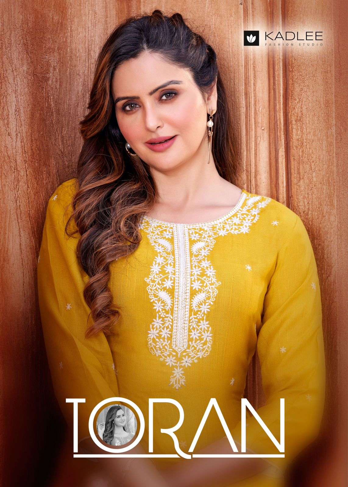 TORAN RAYON WEAVING COTTON WHITE THREAD WORK KURTI BY KADLEE BRAND WHOLESALER AND DEALER