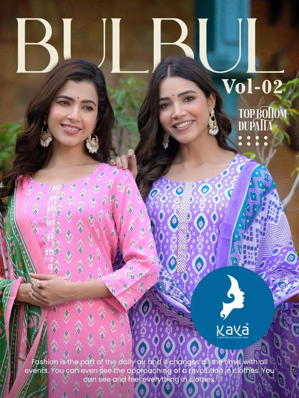 BULBUL VOL 2 RAYON PRINT KURTI WITH PANT AND COTTON DUPATTA BY KAYA KURTI BRAND WHOLESALER AND DEALE...