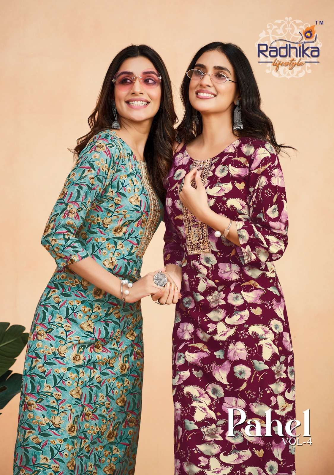 PAHEL VOL 4 LIVA APPROVED REYON PRINT WORK KURTI BY RADHIKA LIFESTYLE BRAND WHOLESALER AND DEALER