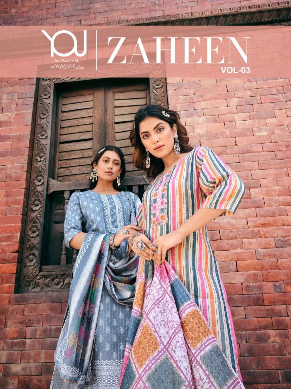 ZAHEEN VOL 3 FANCY CHANDERI SOFT SEQUENCE SILK KURTI WITH LYCRA PANT AND DIGITAL PRINT DUPATTA BY WA...