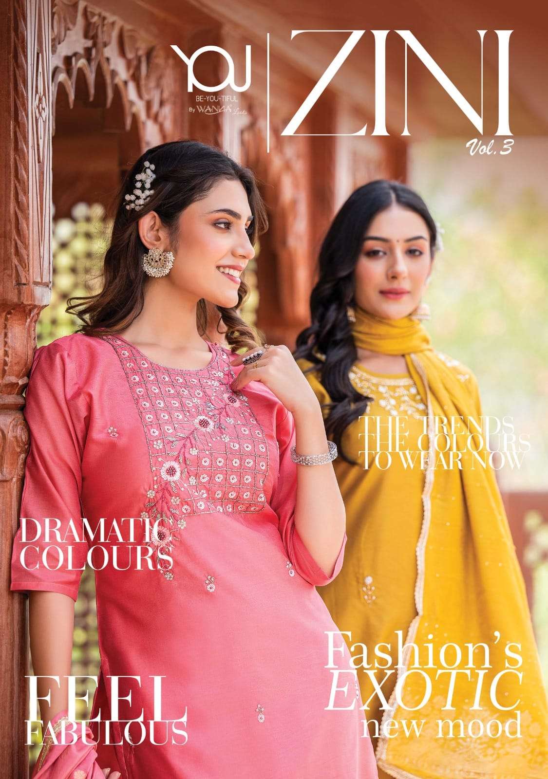 ZINI VOL 2 SOFT SILK CHANDERI EMBROIDERY WORK KURTI WITH PANT AND DUPATTA BY WANNA BRAND WHOLESALER ...