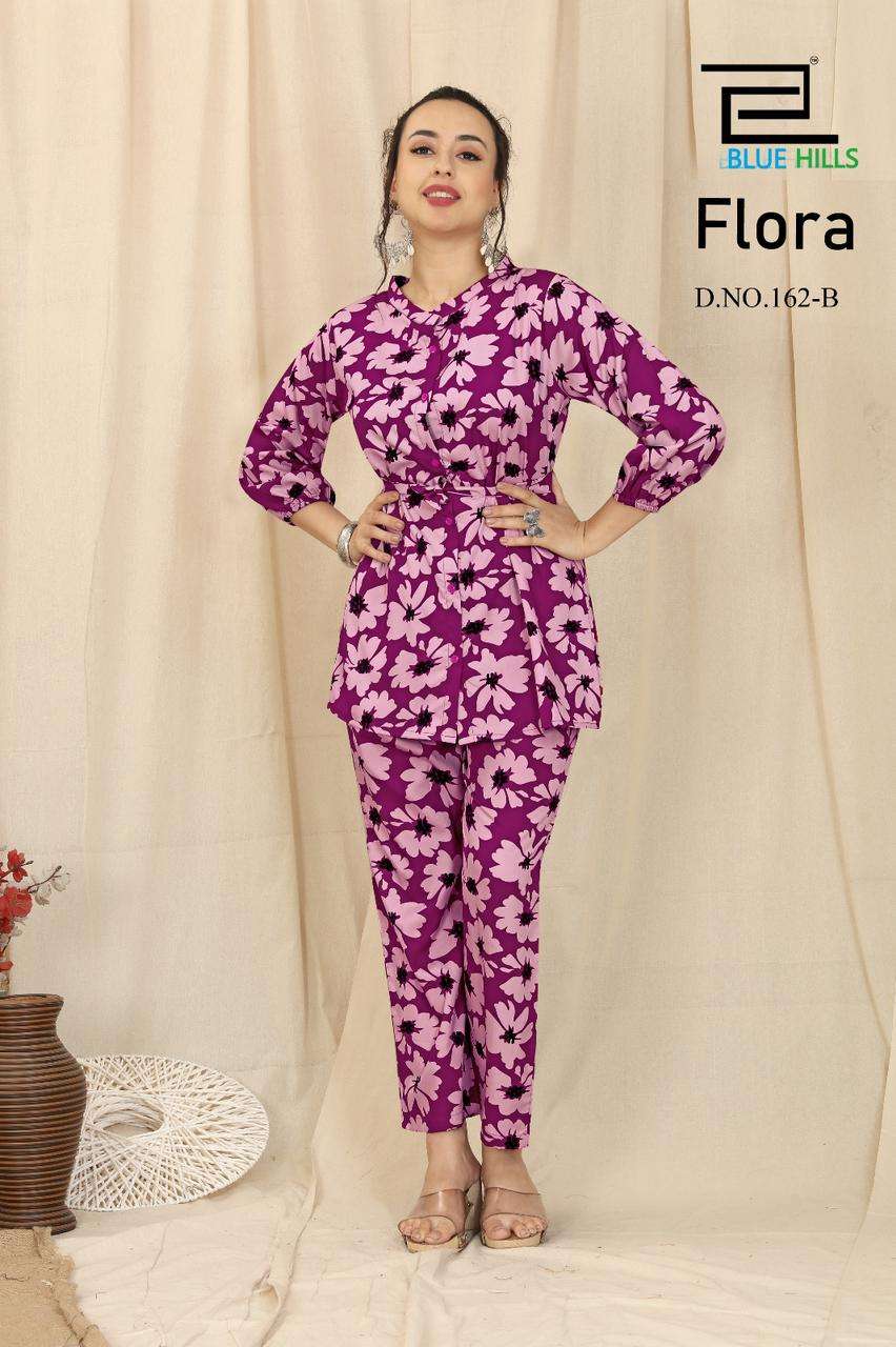 FLORA HEAVY CREPE PRINT CO ORD SET BY BLUE HILLS BRAND WHOLESALER AND DEALER