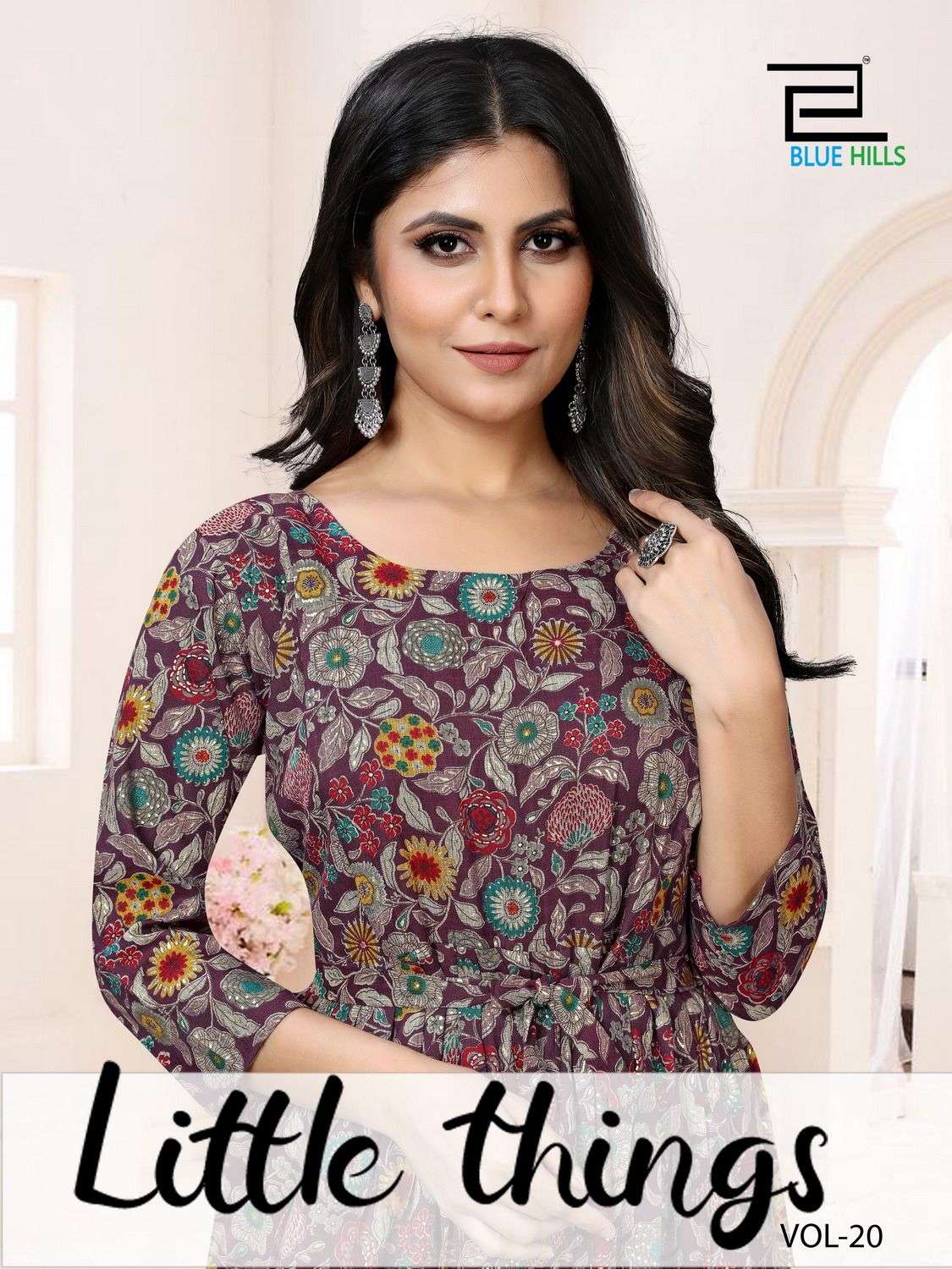 LITTLE THINGS VOL 20 RAYON CAPSULE MILL PRINT KURTI BY BLUE HILLS BRAND WHOLESALR AND DELER