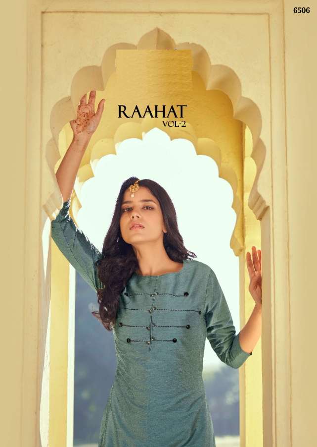 RAAHAT VOL 2 ROMAN SILK EMBROIDERY WORK INNER STICHED KURTI WITH PANT BY S3FOREVER BRAND WHOLESALER ...