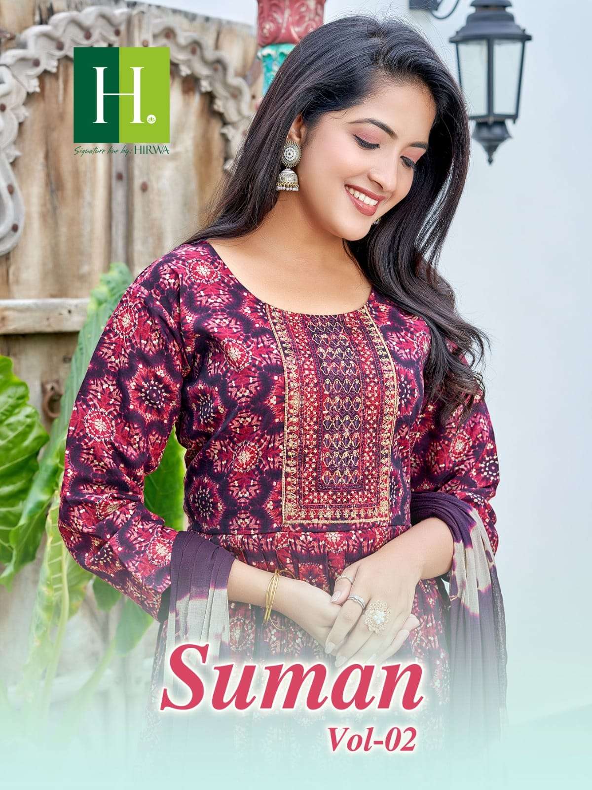 SUMAN VOL 2 HEAVY MODAL FOIL PRINTS EMBROIDERY WORK KURTI WITH JAM SATIN PANT AND NAZNEEN DUPATTA BY...