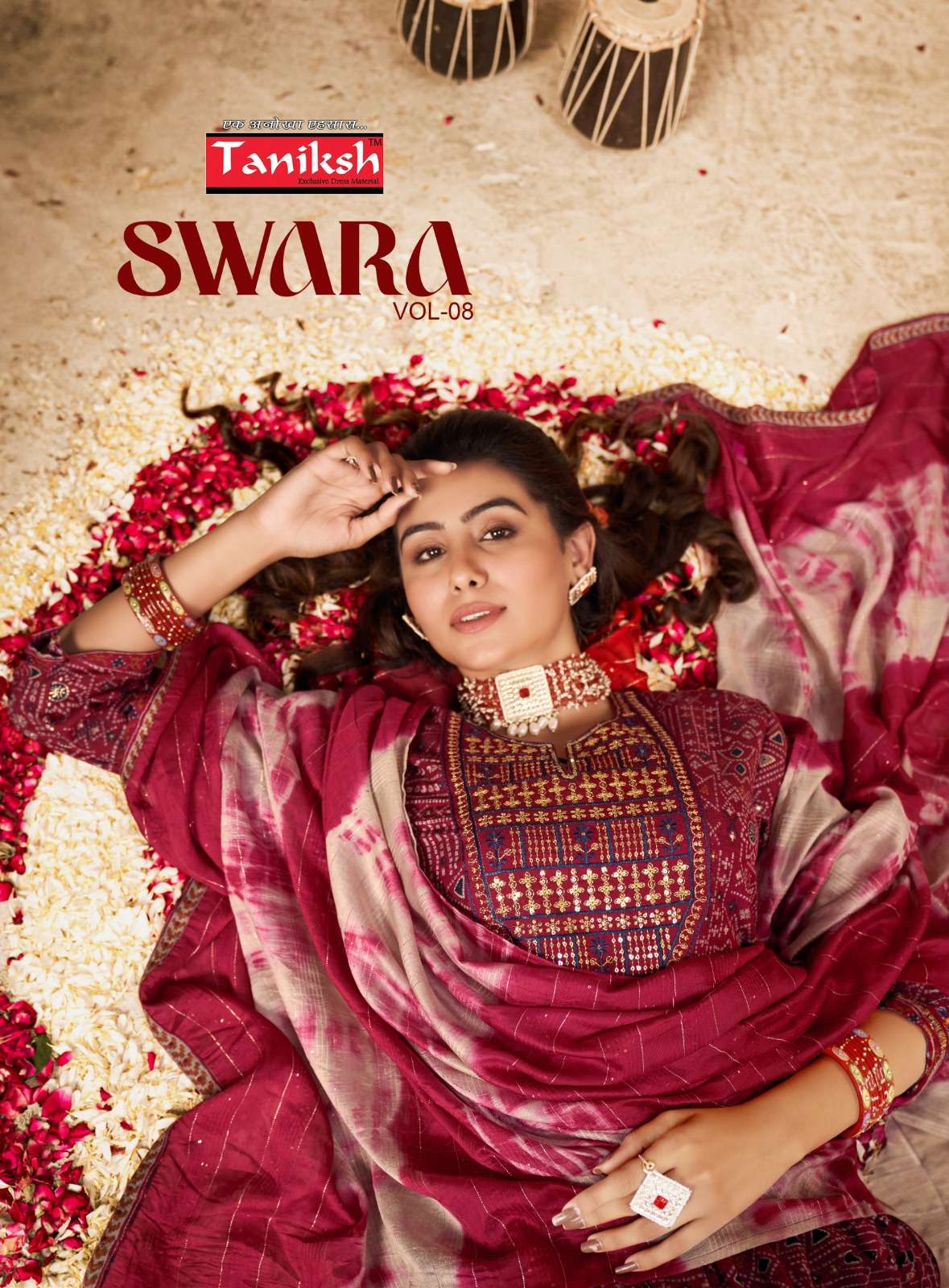 SWARA VOL 8 RYON SEQUENCE NYRA CUT KURTI PENT AND DUPATTA BY TANIKSH BRAND WHOLESALER AND DEALER