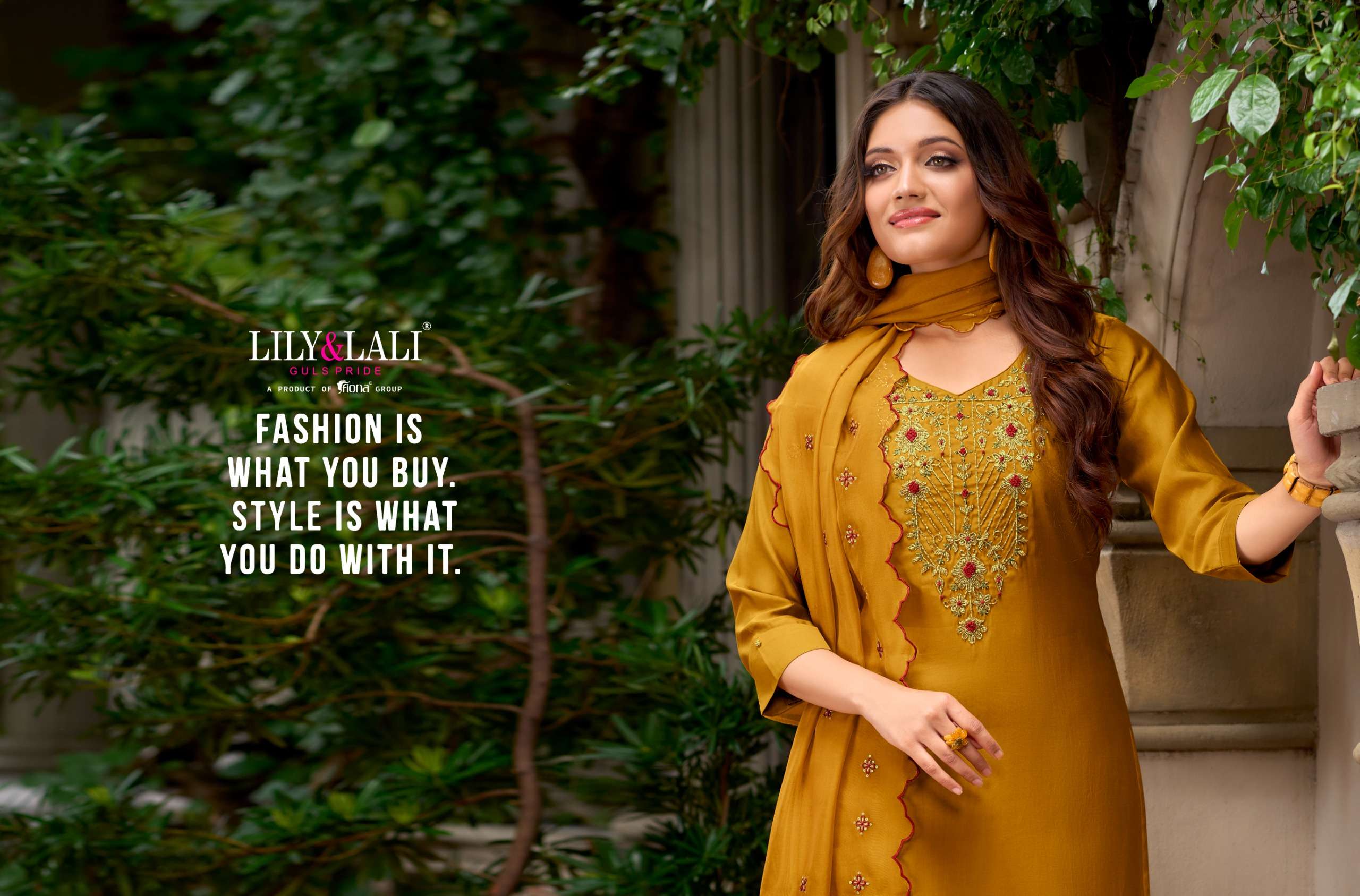 BELLA HANDWORK MILAN SILK KURTI WITH BOTTOM AND DUPATTA BY LILY AND LALY BRAND WHOLESALER AND DEALER