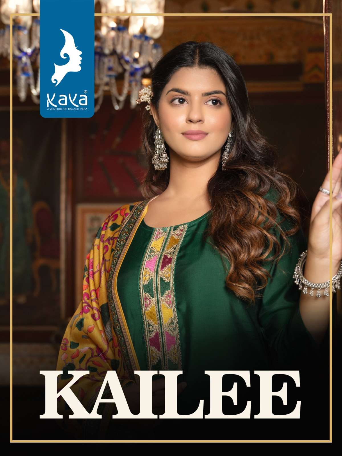 KAILEE ROMAN SILK KURTI WITH BOTTOM AND DIGITAL DUPATTA BY KAYA BRAND WHOLESALR AND DELER