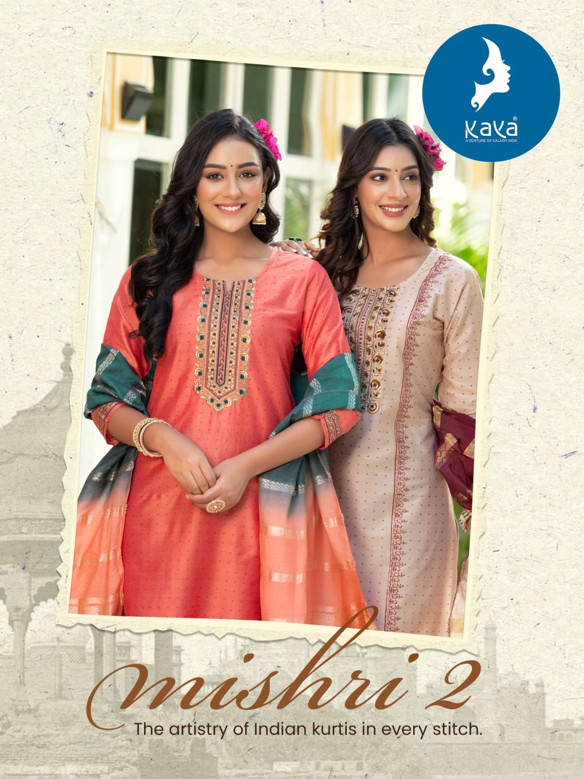 MISHRI VOL 2 PURE SILK KURTI WITH BOTTOM AND CHANDERI DUPATTA BY KAYA BRAND WHOLESALR AND DELER