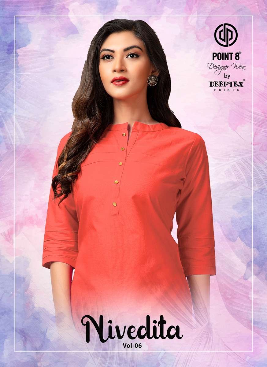 NIVEDITA VOL 6 BY DEEPTEX BRAND COTTON PRINTED STRAIGHT KURTIS