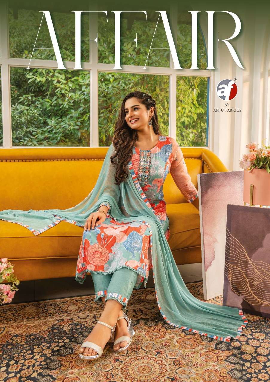 AFFAIR PURE VISCOUS SATIN SILK DIGITAL PRINT HANDWORK KURTI WITH JAAM SILK PANT AND VISCOUS NAZMIN D...