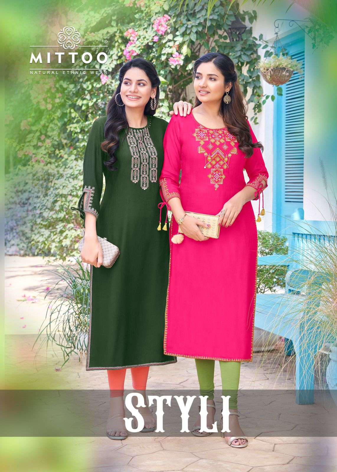 STYLI HEAVY RAYON EMBROIDERY AND HANDWORK KURTI BY MITTOO BRAND WHOLESALER AND DEALER