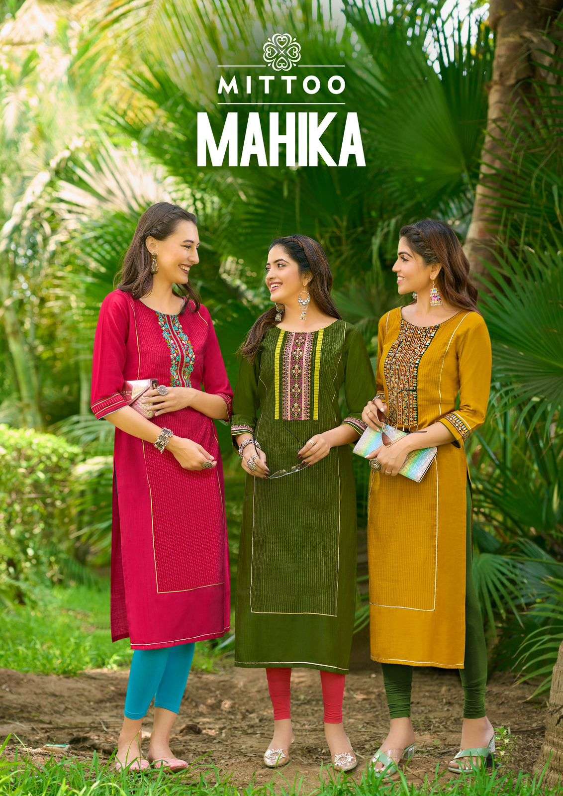 MAHIKA VISCOSE WEAVING THREAD AND HANDWORK KURTI BY MITTOO BRAND WHOLESALER AND DEALER