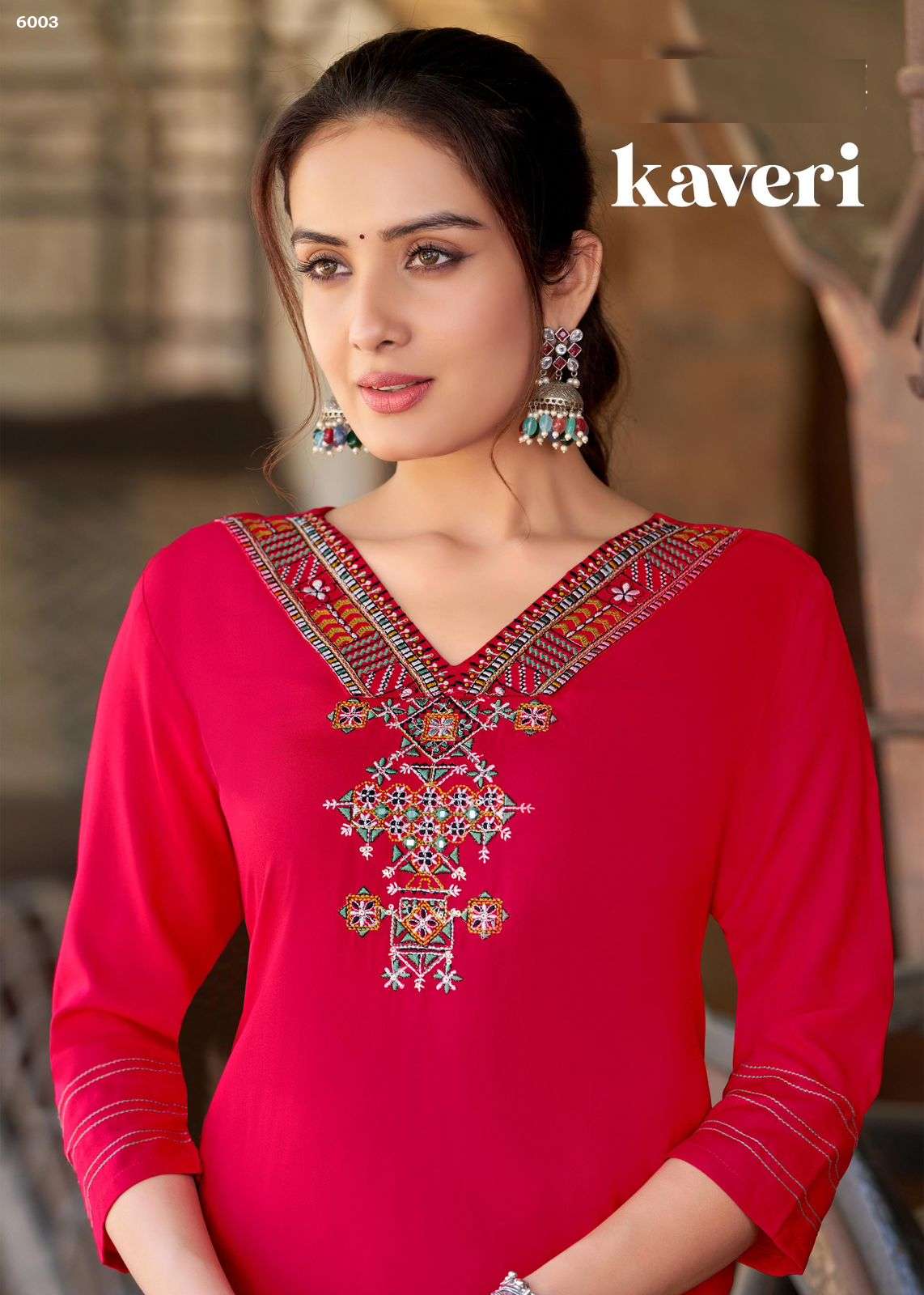 KAVERI HEAVY RAYON EMBROIDERY AND HANDWORK KURTI WITH PLAZZO BY S3FOREVER BRAND WHOLESALER AND DEALE...