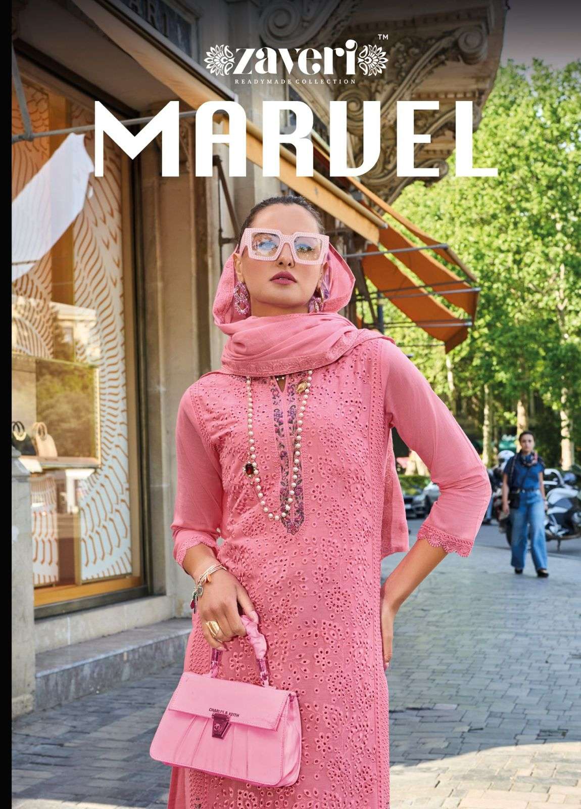 MARUEL COTTON EMBROIDERY WORK KURTI WITH PANT AND MAL COTTON DUPATTA BY ZAVERI BRAND WHOLESALER AND ...