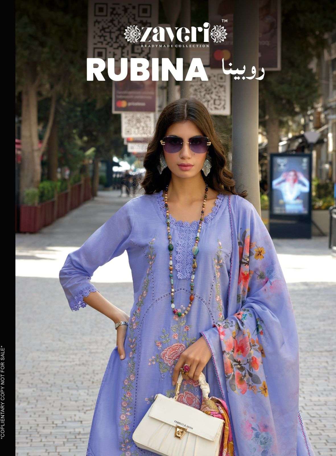 RUBINA COTTON EMBROIDERY WORK KURTI WITH PANT AND DIGITAL PRINT DUPATTA BY ZAVERI BRAND WHOLESALER A...