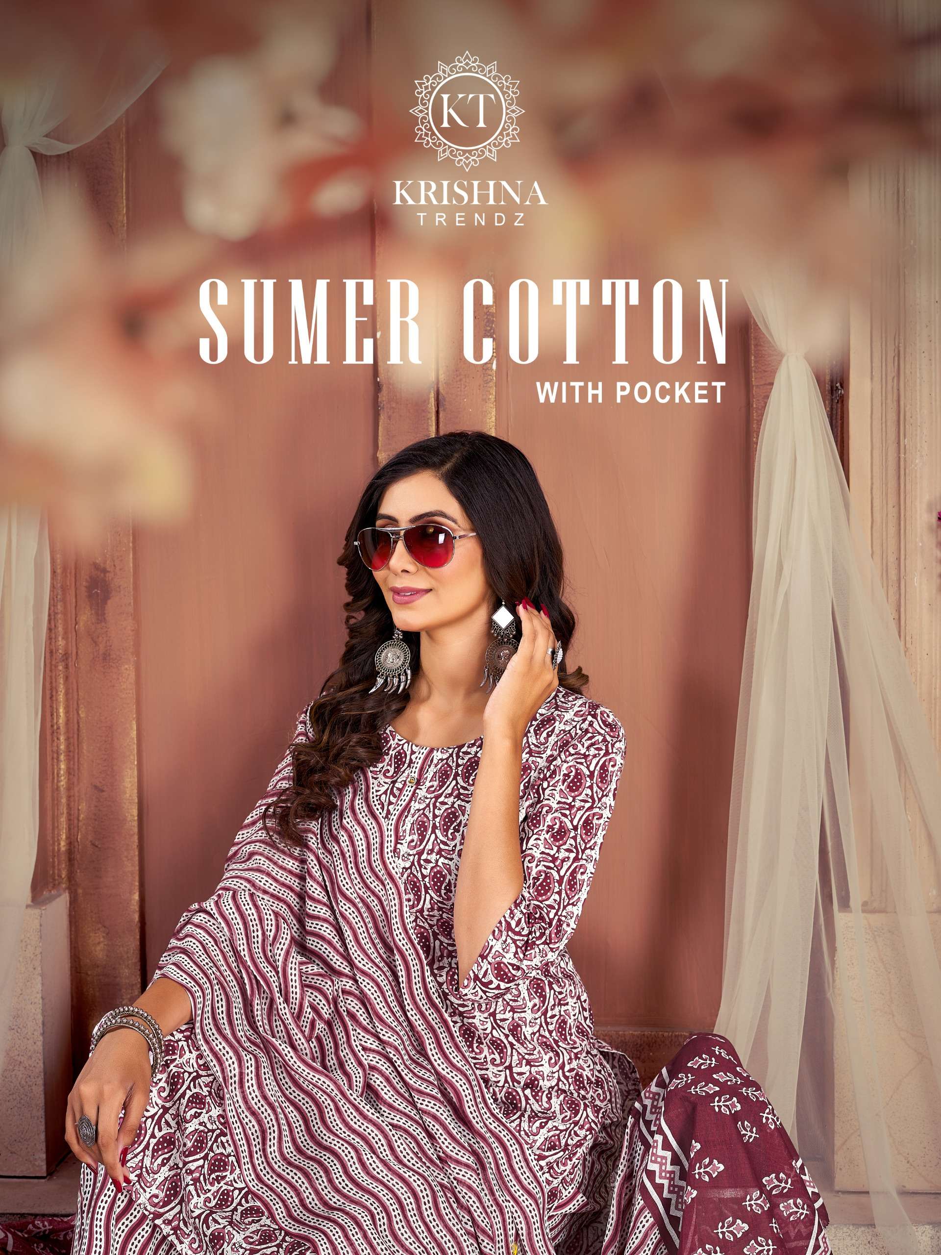 SUMMER COTTON PURE COTTON JAIPURI PRINTED KURTI WITH PANT AND DUPATTA BY KRISHNA TRENDZ BRAND WHOLES...