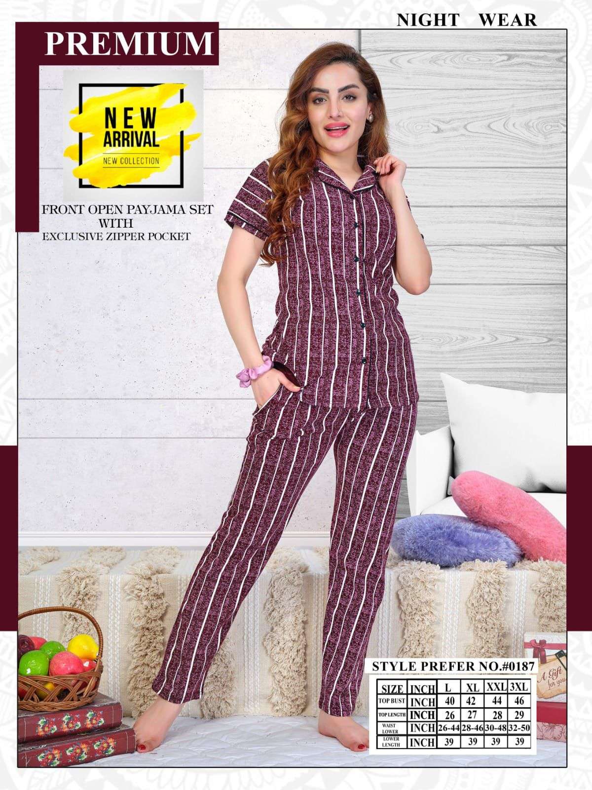 VOL AT0187 HOSIERY COTTON FABRIC NIGHT SUITS BY SUMMER SPECIAL BRAND WHOLESALER AND DEALER