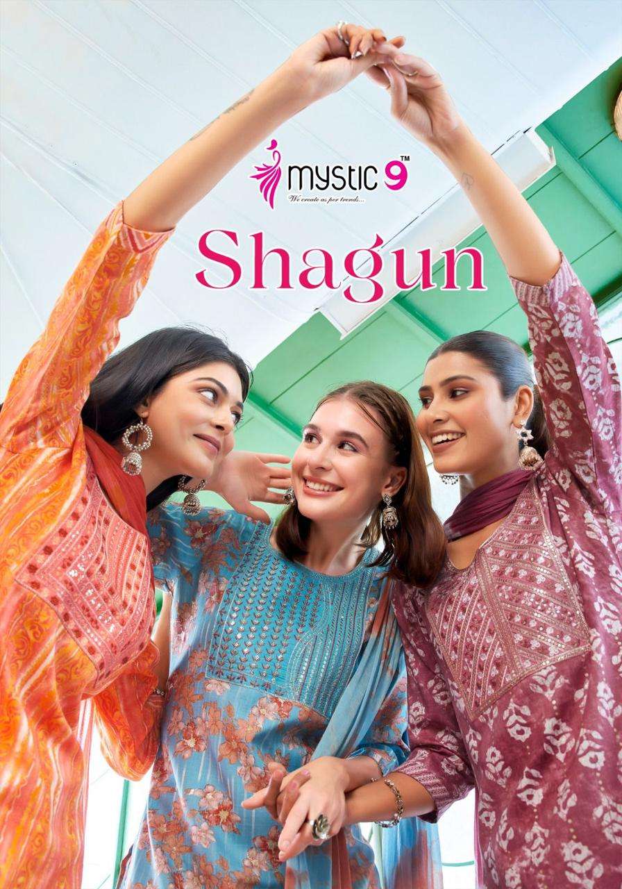 SHAGUN VOL 5 PREMIUM QUALITY RAYON CAPSULE FOIL PRINT EMBROIDERY WORK KURTI WITH PANT AND DUPATTA B ...