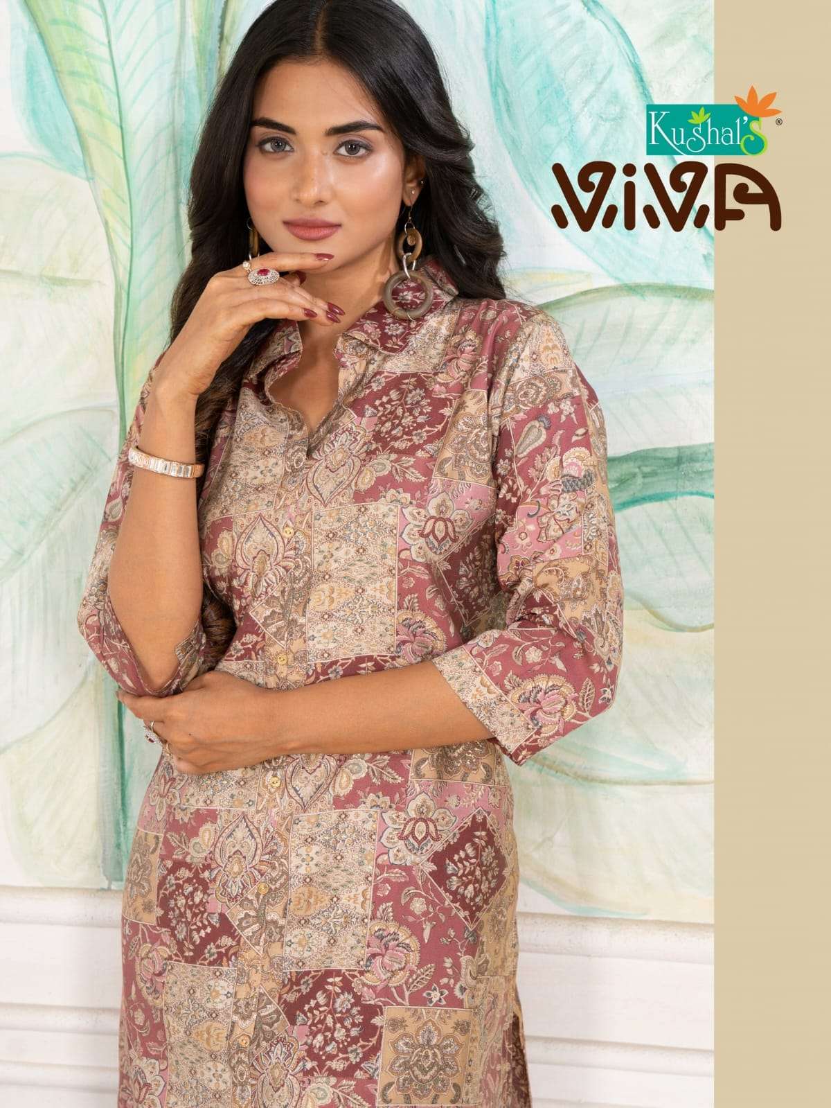 VIYA CHANDERI PRINT FANCY CO ORD SET BY KUSHAL BRAND WHOLESALER AND DEALER