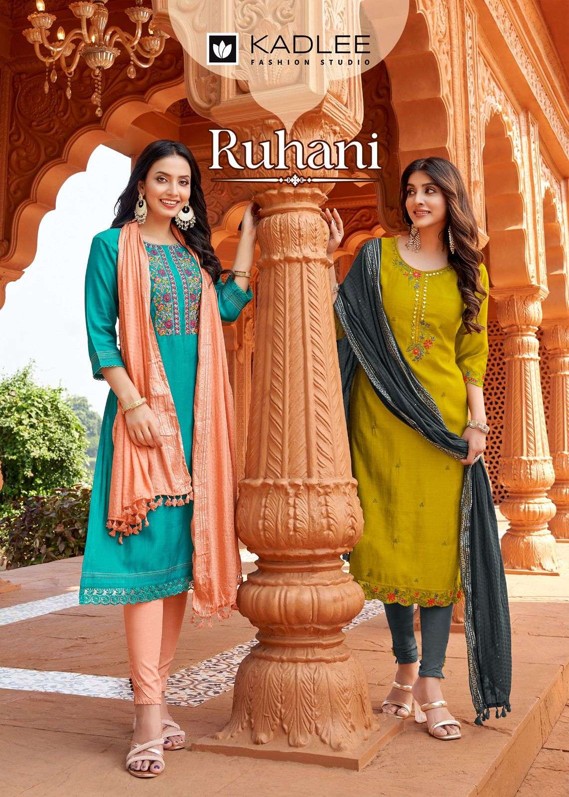 KADLEE RUHANI VISCOSE KURTI WITH PANT AND DUPATTA WHOLESALER AND DEALER