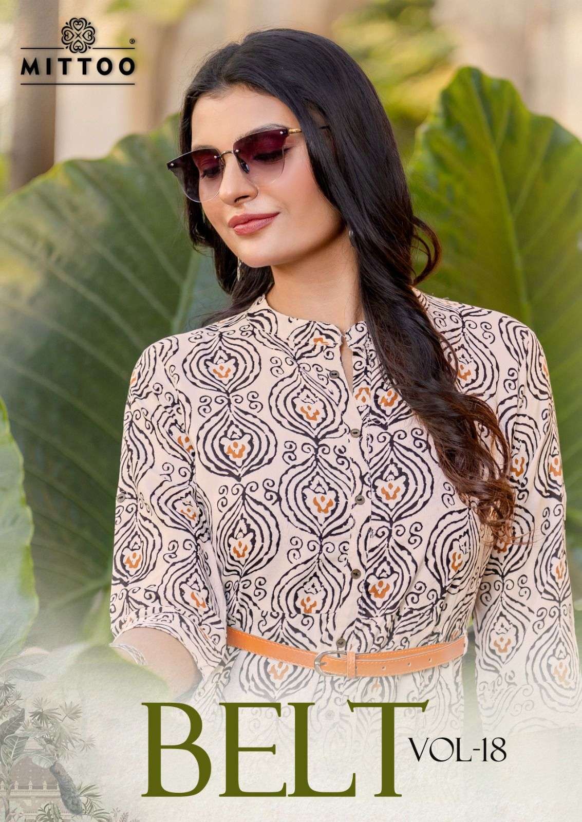 MITTOO BELT VOL 18 RAYON PRINT FROCK STYLE KURTI WITH BELT WHOLESALER AND DEALER