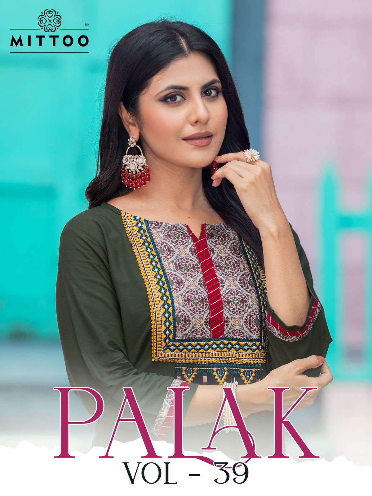 MITTOO PALAK VOL 39 HEAVY RAYON KURTI WITH HANDWORK & EMBROIDERY WHOLESALER AND DEALER 