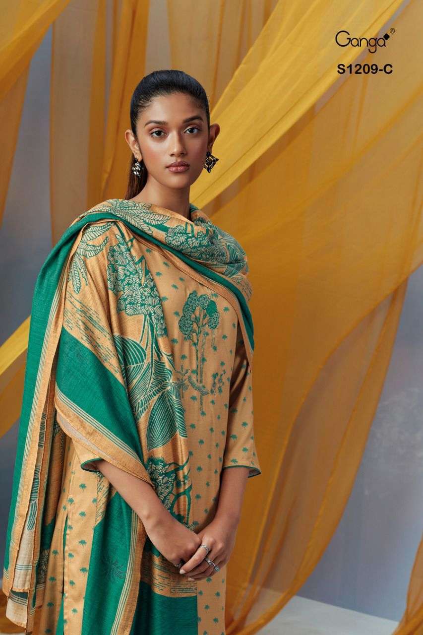Ganga keya%201209 fabric rayon %20Pashmina dobby embroidery work kurti wool pashmina fancy pant bemberg lawn printed dupatta 1209 C C 5 2022 10 12 12 12 44
